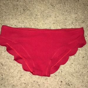 Scalloped swim bottoms